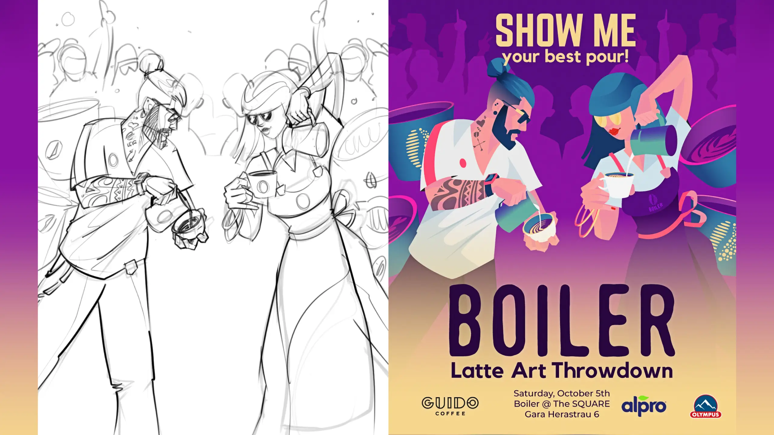 Boiler Latte Art Throwdown Key Visual