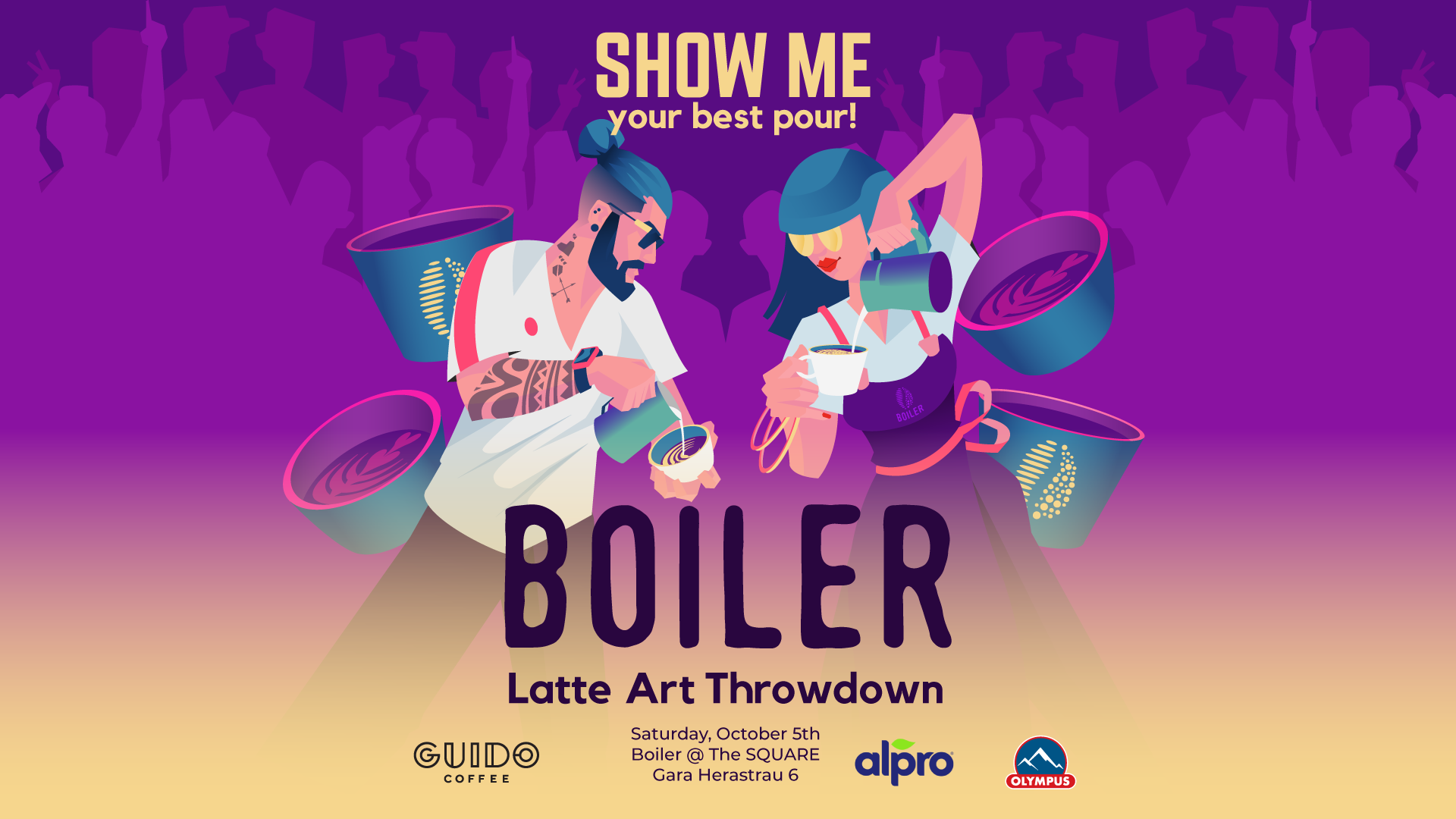 Boiler Latte Art Throwdown Key Visual