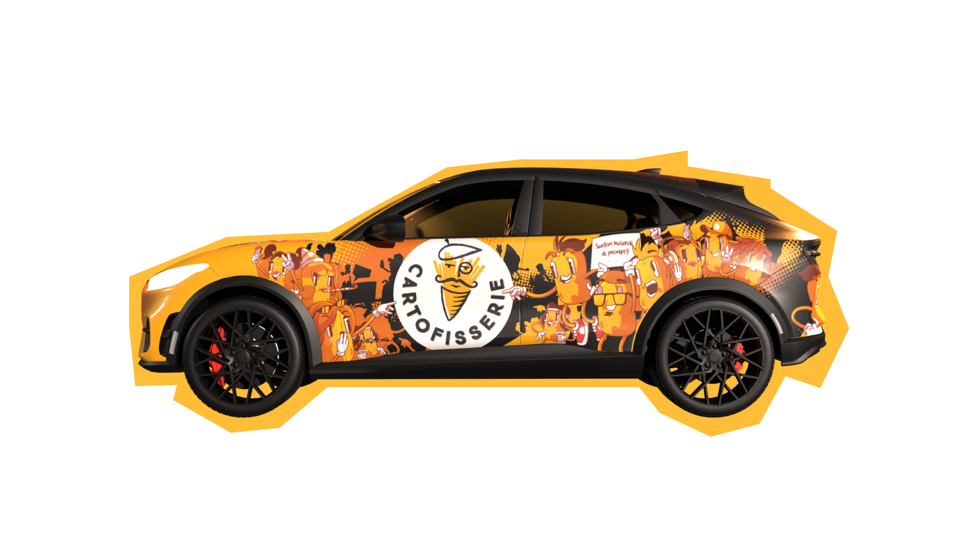 Cartofisserie Car Wrap Design 3D Mockup