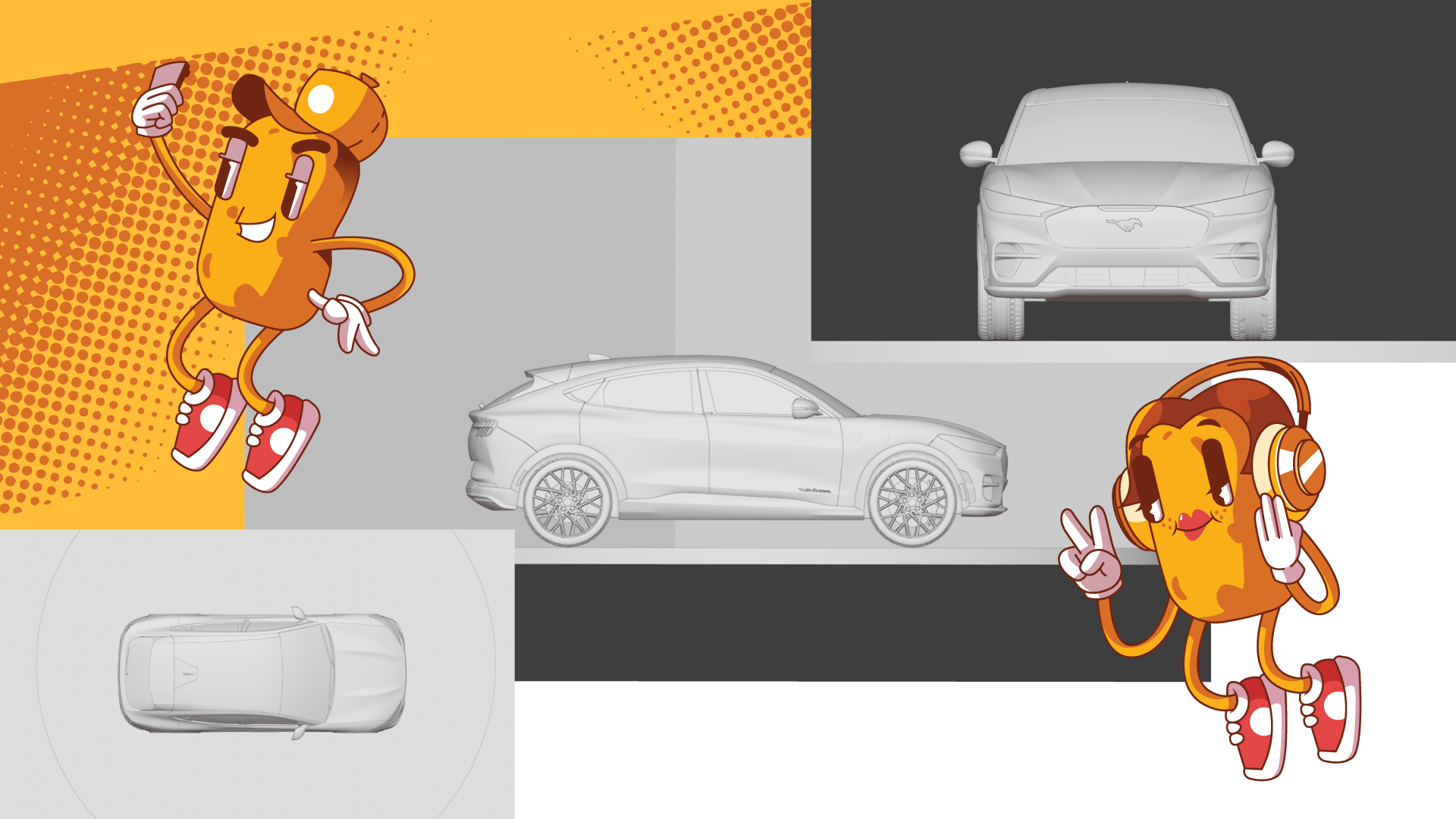 Cartofisserie Car 3D Model Mockup