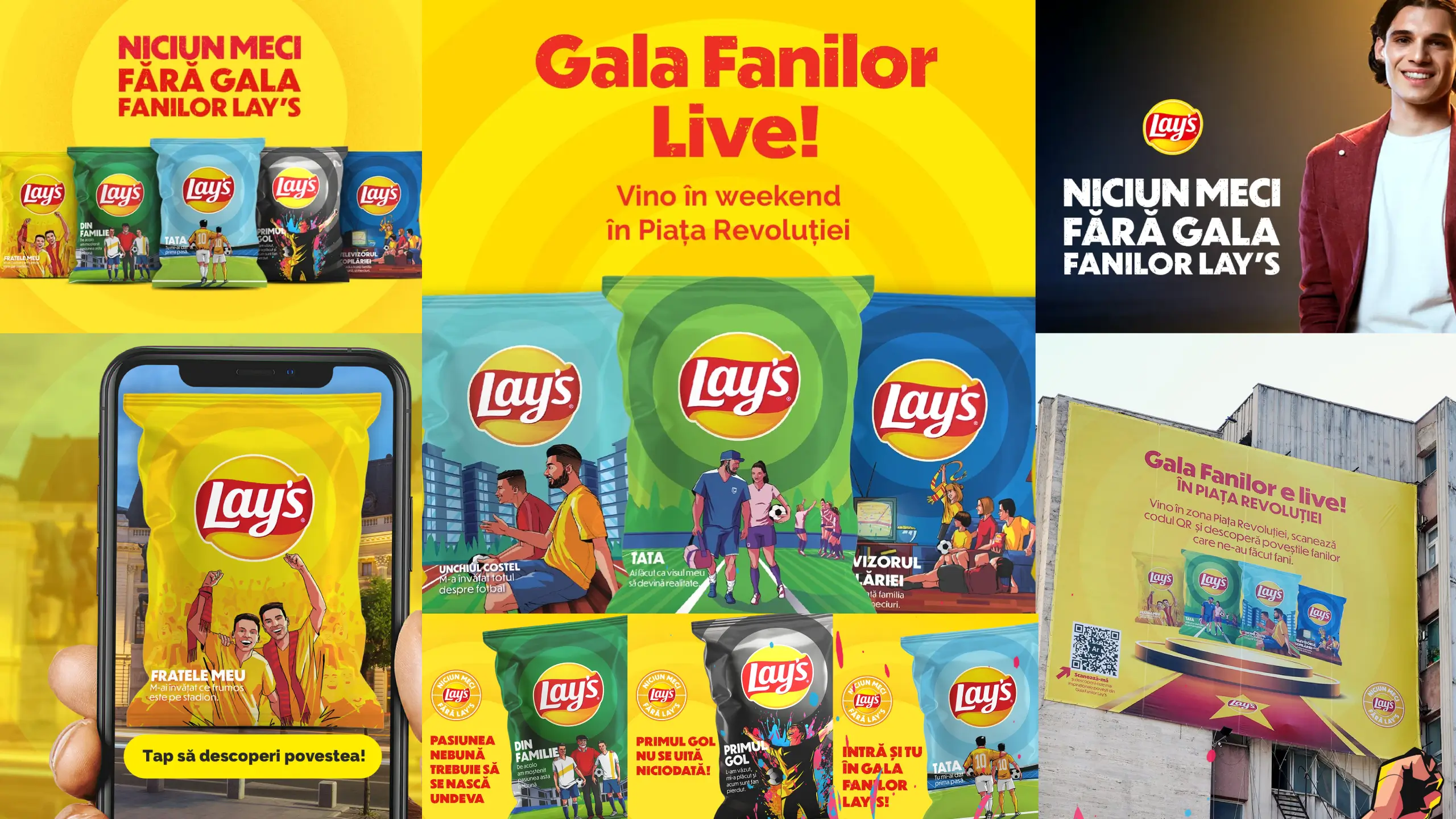 Lays Gala Fanilor Illustrations OOH