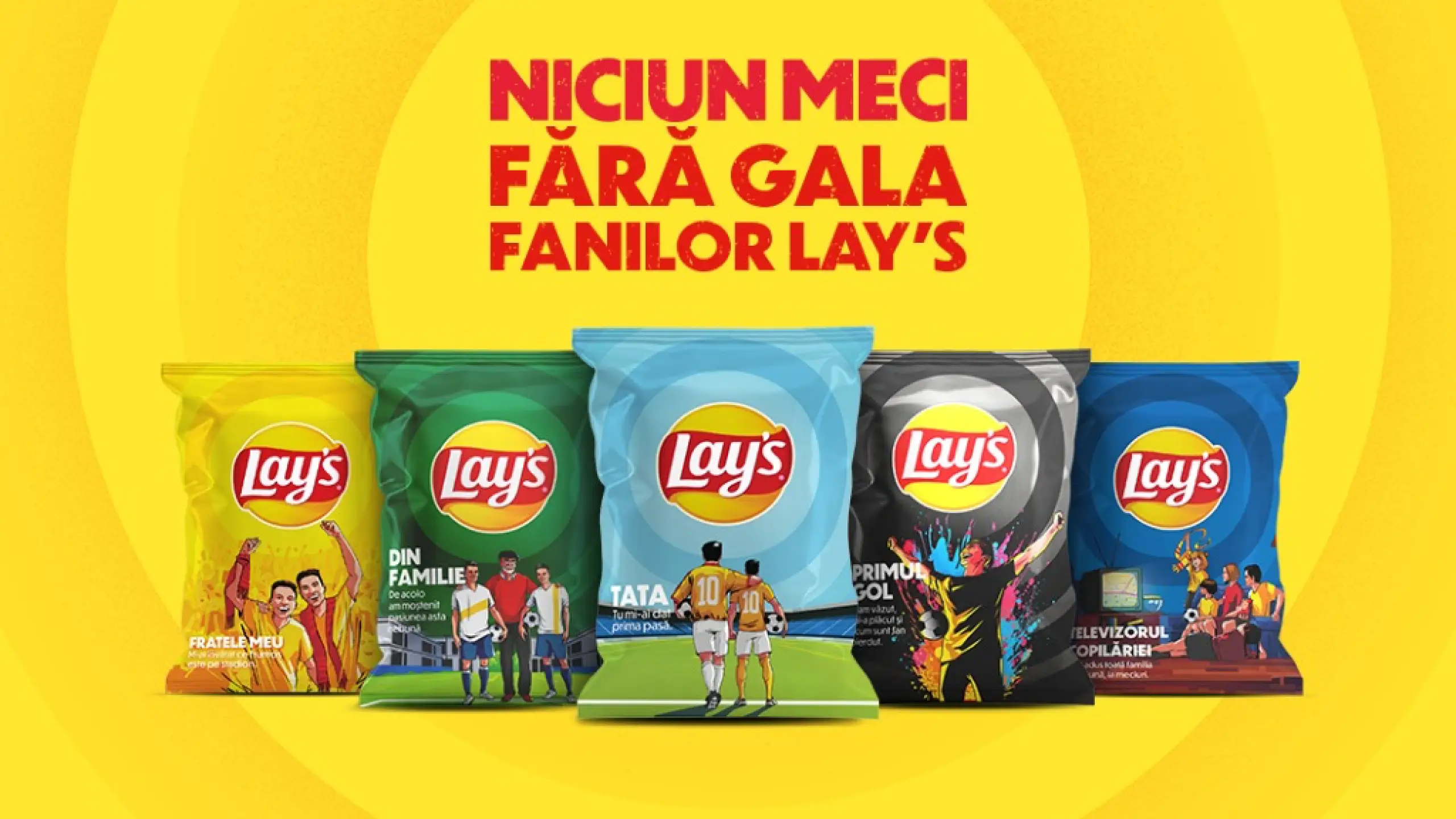 Lays Gala Fanilor Illustrations Chips Bag Packaging Design