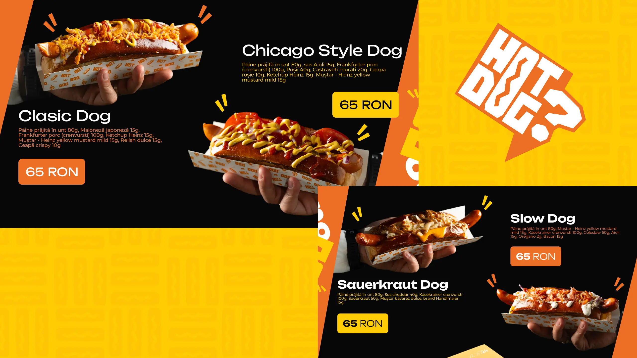 VIVO Hot Dog Station Branding Case Study Menus