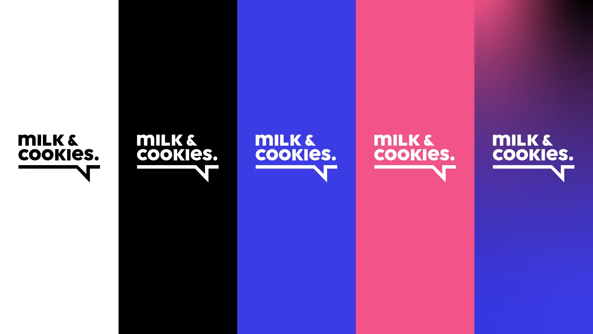 Milk&Cookies Studio Rebranding Logo on Colors