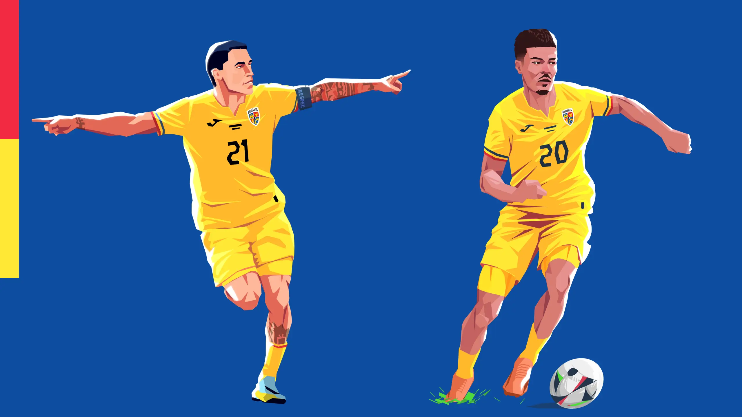 Team_Romania_Euro_2024_Illustrations_Players Illustration